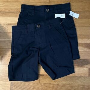 Girls navy blue uniform shorts - size 8, 2 pairs
